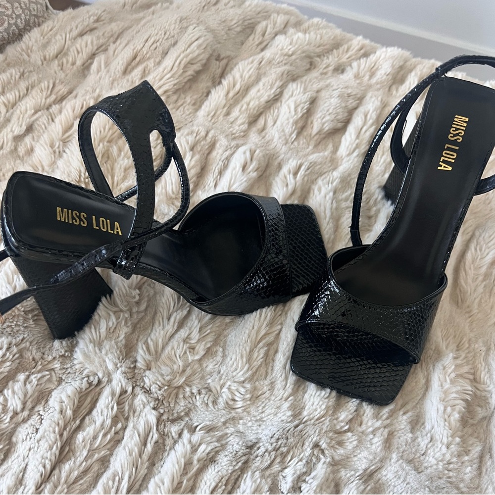 Never worn block heels